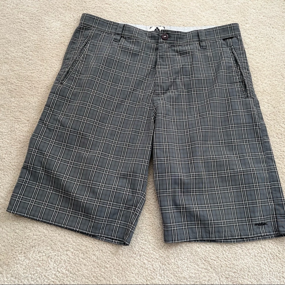 Matix Gray Plaid Shorts